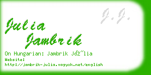 julia jambrik business card